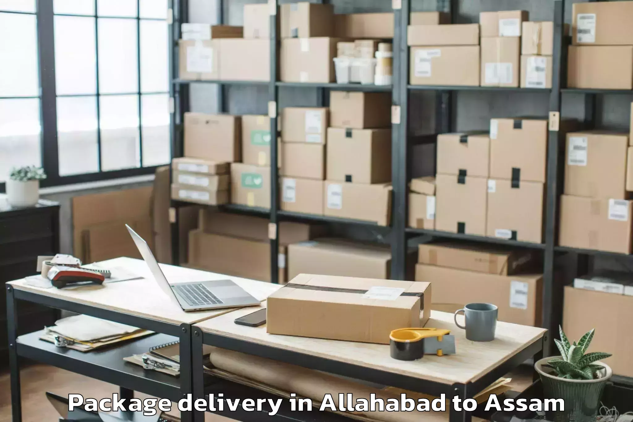 Quality Allahabad to Kalaigaon Pt Package Delivery